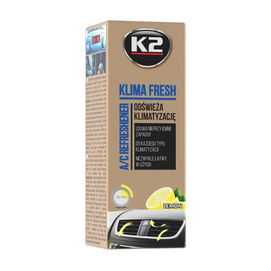 K2 Klima Fresh bezinwazyjny środek do czyszczenia klimatyzacji Lemon 150ml