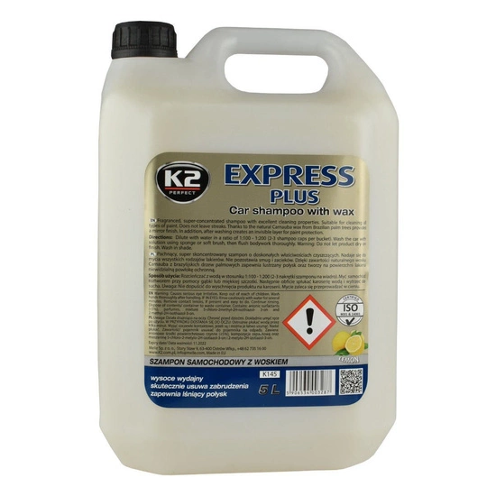 K2 Express Plus szampon samochodowy z woskiem carnauba 5L