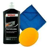 Wosk koloryzujący czarny Sonax 500ml + aplikator + mikrofibra